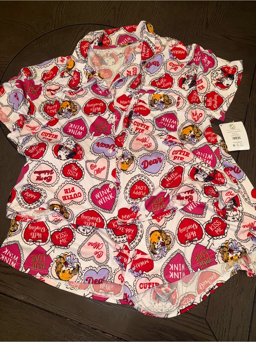 Valentines PJ set from Walmart NWT size xl